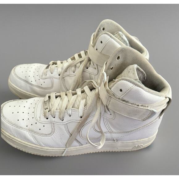 Nike AF1 Mid High Tops White Size 12 - Picture 3 of 9